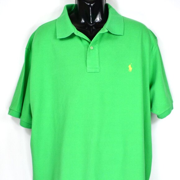 Polo Ralph Lauren Men's Size 2XB Light Green Cotton Polo Shirt - Picture 1 of 4
